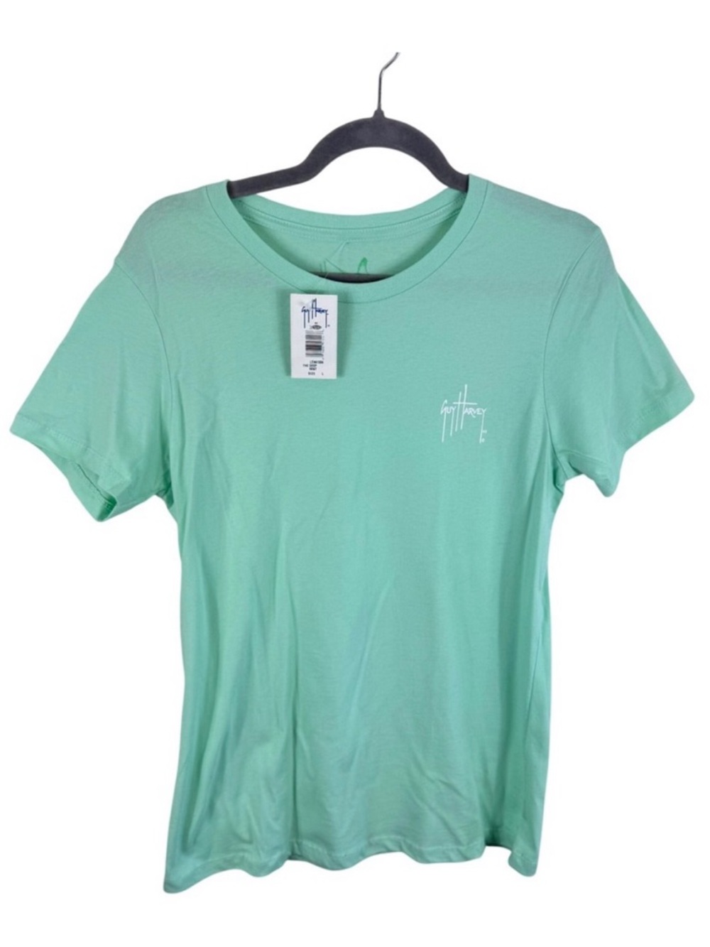 Guy Harvey NWT Womens Mint Green Marlin Graphic T-Shirt Short‎ Sleeve Cotton L